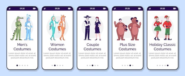 Close-up of character customization screen in Ragnarok Online Mobile, highlighting the detailed character models and various costume options available.