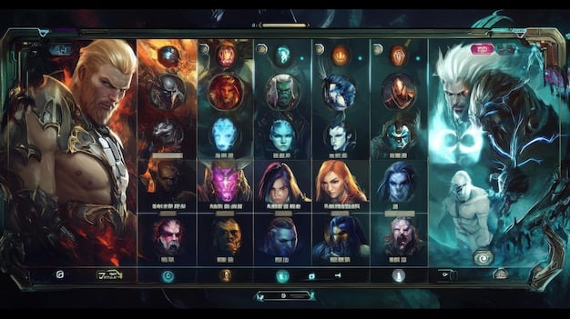 A screenshot of the Mobile Legends draft pick phase, showing the hero selection screen with various hero icons and team compositions being planned.