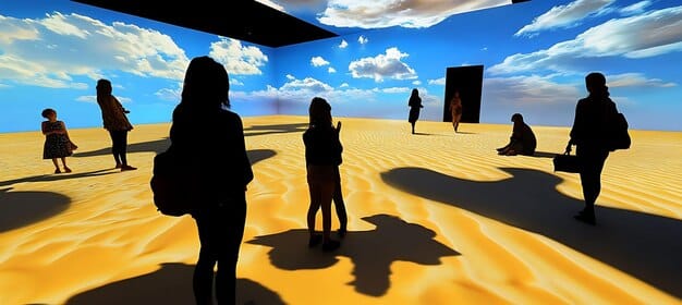 A screenshot showing several Black Desert Mobile characters grouped together in a guild event. The characters are wearing guild-specific uniforms and are engaged in a cooperative activity, such as battling a boss monster. The overall scene conveys a sense of teamwork and collaboration.