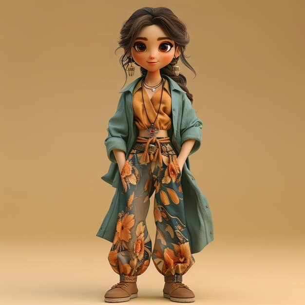An in-game screenshot featuring a character wearing clothing branded with a local Indonesian fashion brand. The character is interacting with elements inspired by Indonesian culture, such as traditional architecture or local food stalls.