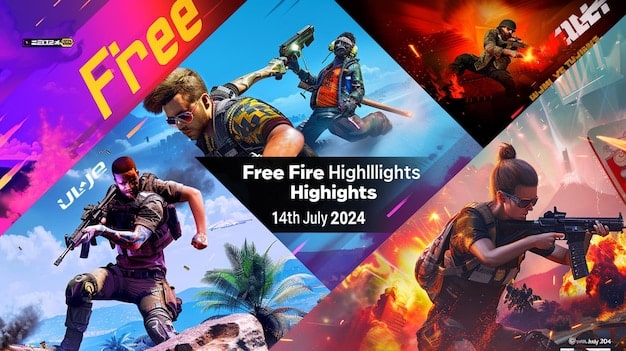 A close-up screenshot of the Free Fire in-game event page, highlighting the different types of events currently running and the rewards they offer, with a clear indication of the tasks required to participate.