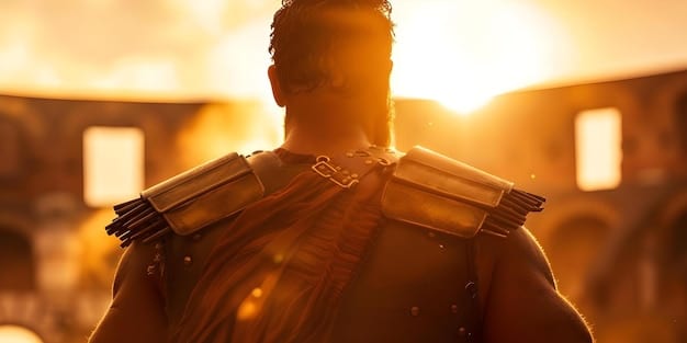 A close-up shot of the Arena of Valor (AOV) hero Lu Bu, showcasing his detailed character design and powerful weapon. The background is blurred to focus on the hero, and there are vibrant light effects highlighting his strength and battle-readiness.